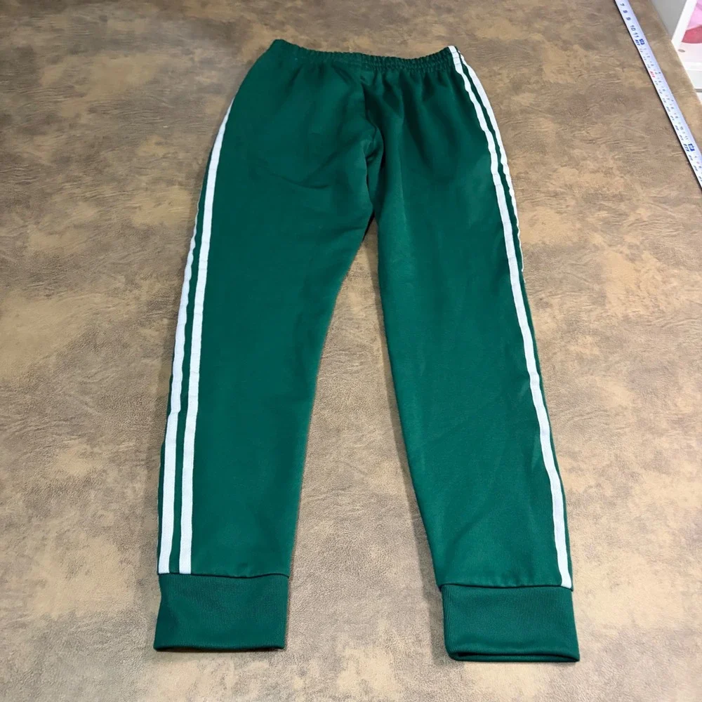 Adidas Track Pants Mens S Green Primeblue Parley 3-Stripe Joggers GD2371
